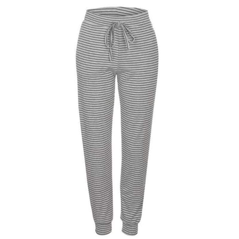 Casual Comfort Belt Stipped Pants