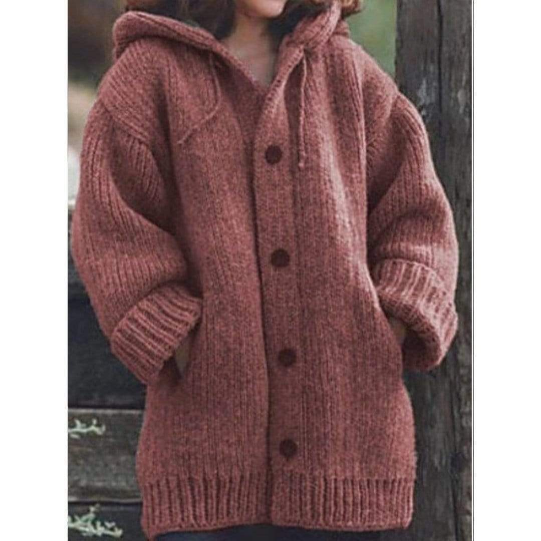 Button Down Coat Knitted Cardigan Plus Size Outerwear New
