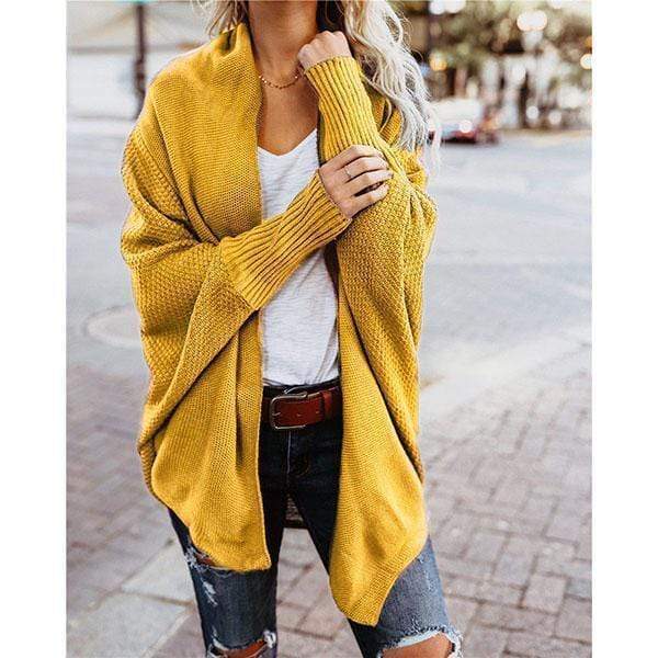Women Bat Sleeve Sweater Coats for Women